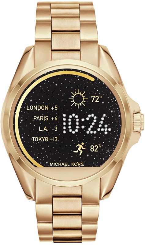 michael kors access goldtone bradshaw touchscreen smartwatch|michael kors bradshaw 2 smartwatch.